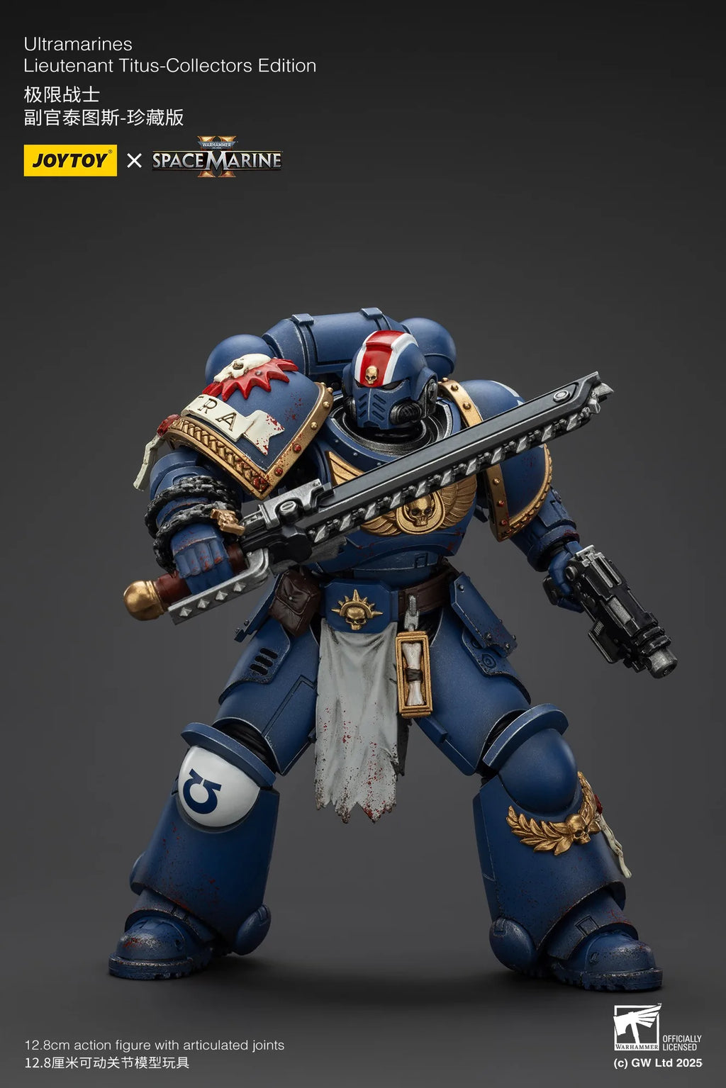 Joytoy Warhammer 1/18 Action Figures Ultramarines Lieutenant Titus-Collectors Edition Model Toy Boy Gifts 3.75inch