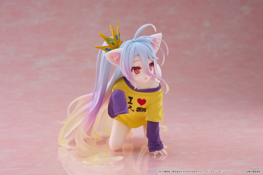 In Stock Original TAiTO Desktop Cute NO GAME NO LIFE Shiro Animation Figures Ornaments Collection Models Toys Gifts