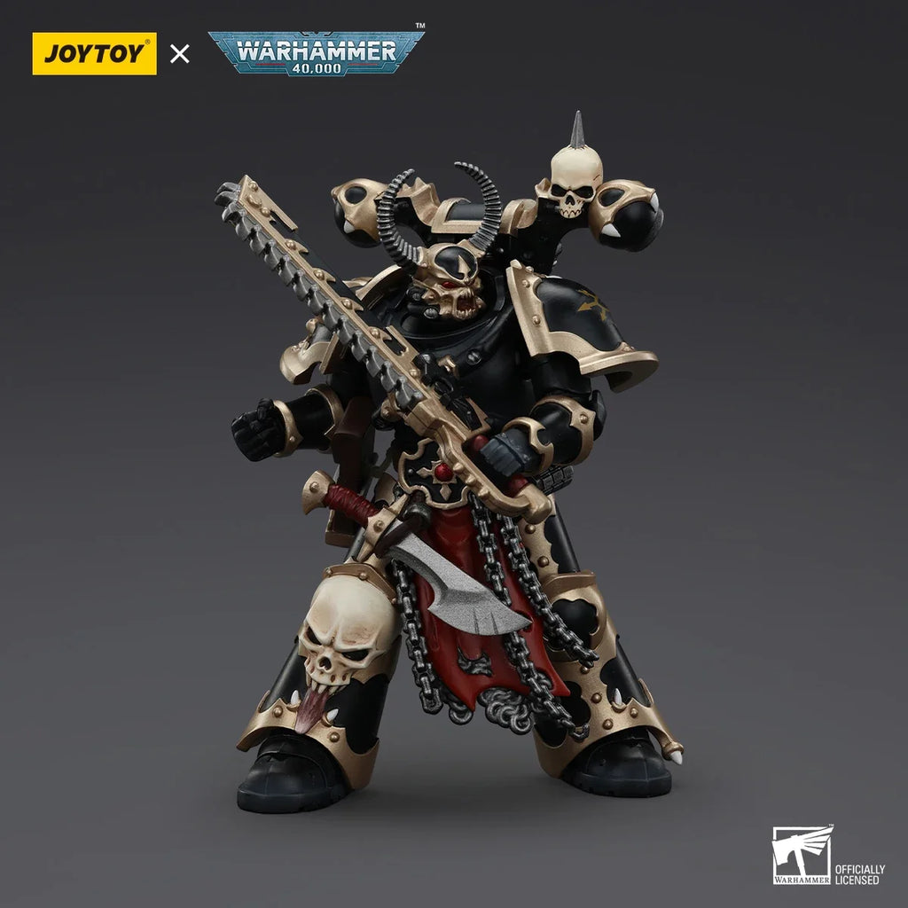 JOYTOY Warhammer 40K 1/18 Action Figure Chaos Space Marines Black Legion Chosen with Lightning Claws Collectible Model Toy Gift