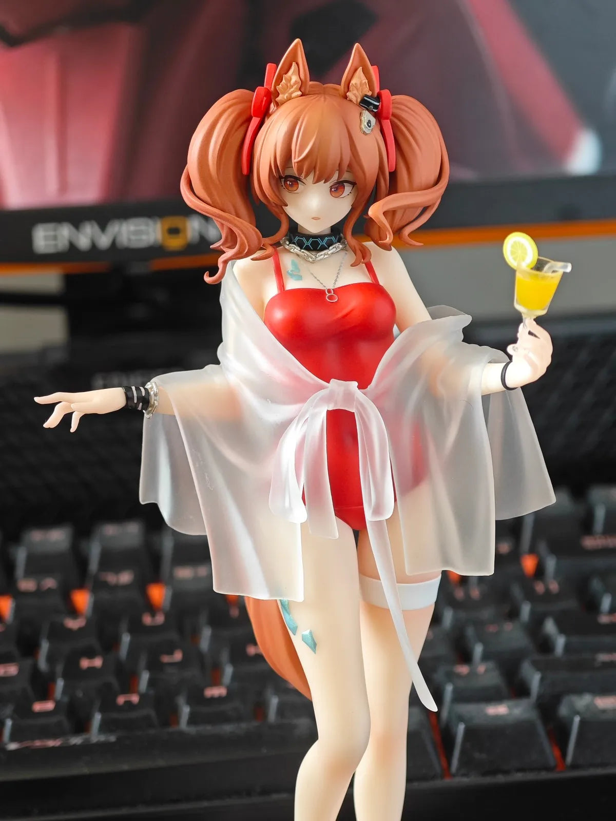 17cm Arknights Angelina Anime Game Figure Shining Summer Time Action Figure Amiya/Texas Figurine Sexy Collectible Model Doll Toy