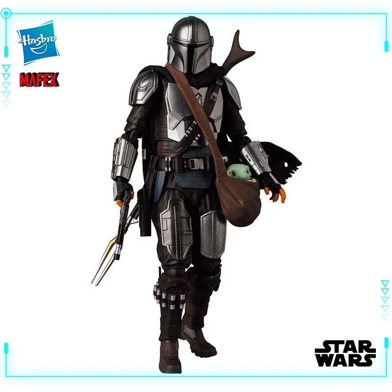 Hasbro Original Genuine Medicom Toy Star Wars The Mandalorian Grogu Mandalorian Mafex No.200 Ver.2.0 Model Toys Action Figures