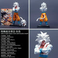 Super Saiyan Super Five Goku White Hair Double Headed Statue Collectible Action Figure Boxed Standing Sculpture Toy