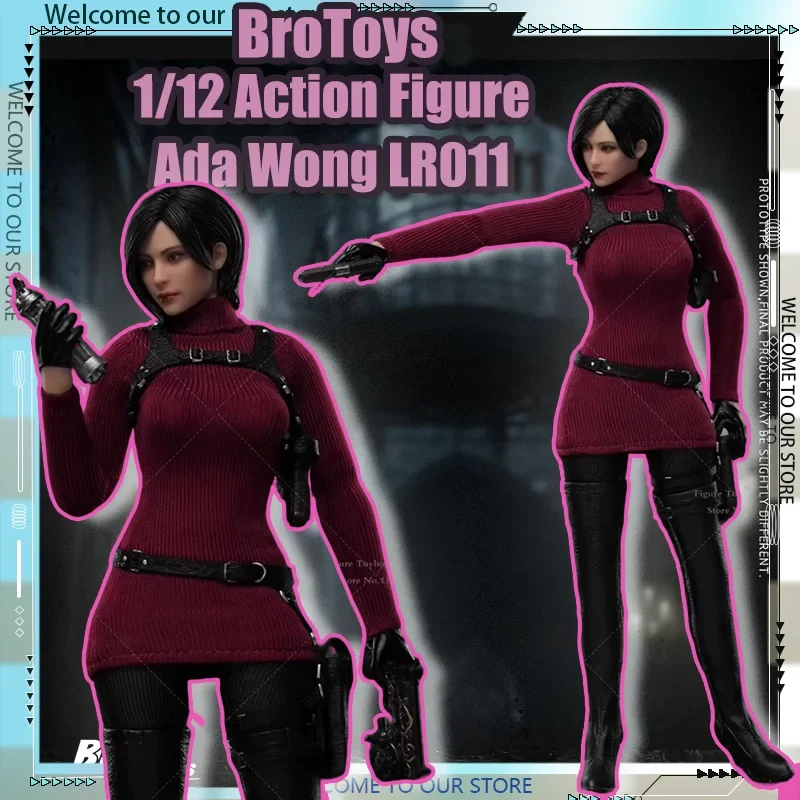 Original BROTOYS 1/12 Ada Wong Female Spy Action Figure LR011 Movable Eyes Body Set Figures Collectible Toys Models with Bouns