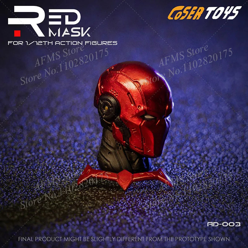COSER TOYS 1/12 Male Soldier Head Sculpt Red Hood Comics Series Superheroes Head Model Fit 6inch VTOYS Action Figure Body