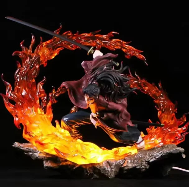 Demon Slayer Figurine 21CM Anime Figures Battle Form Kokushibou And Tsugikuni Yoriichi PVC Material