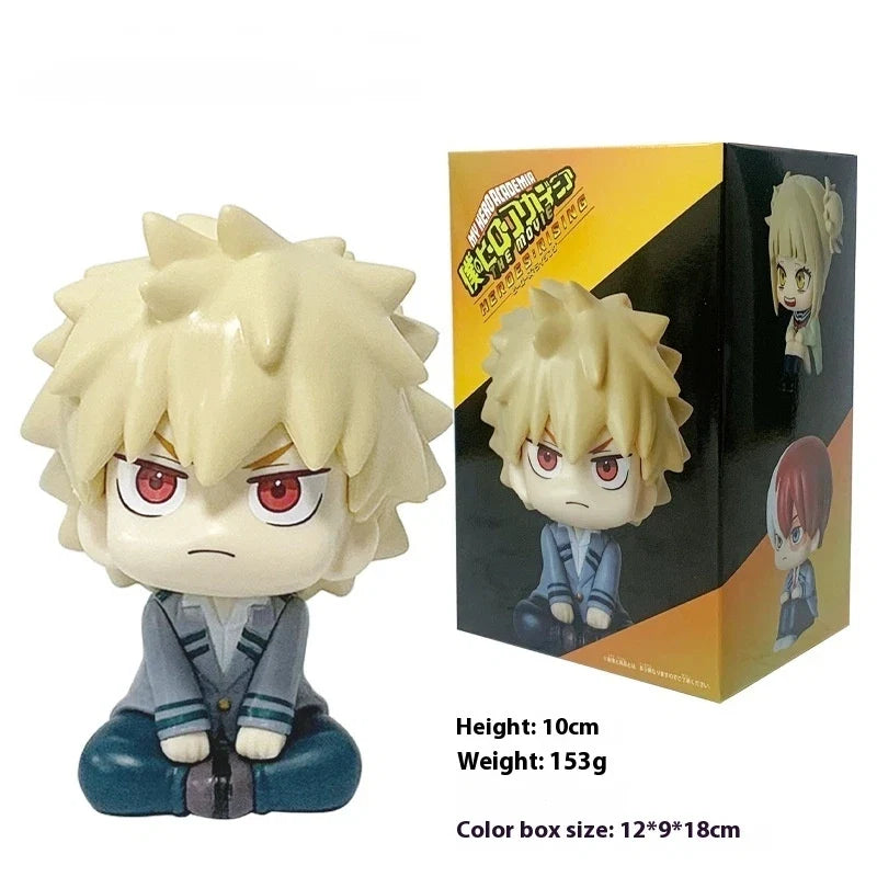 Boku No Hero Academia Anime Figure 10cm Midoriya Izuku Action Figure with Bakugo Katsuki/Todoroki Shoto PVC Collection Toys