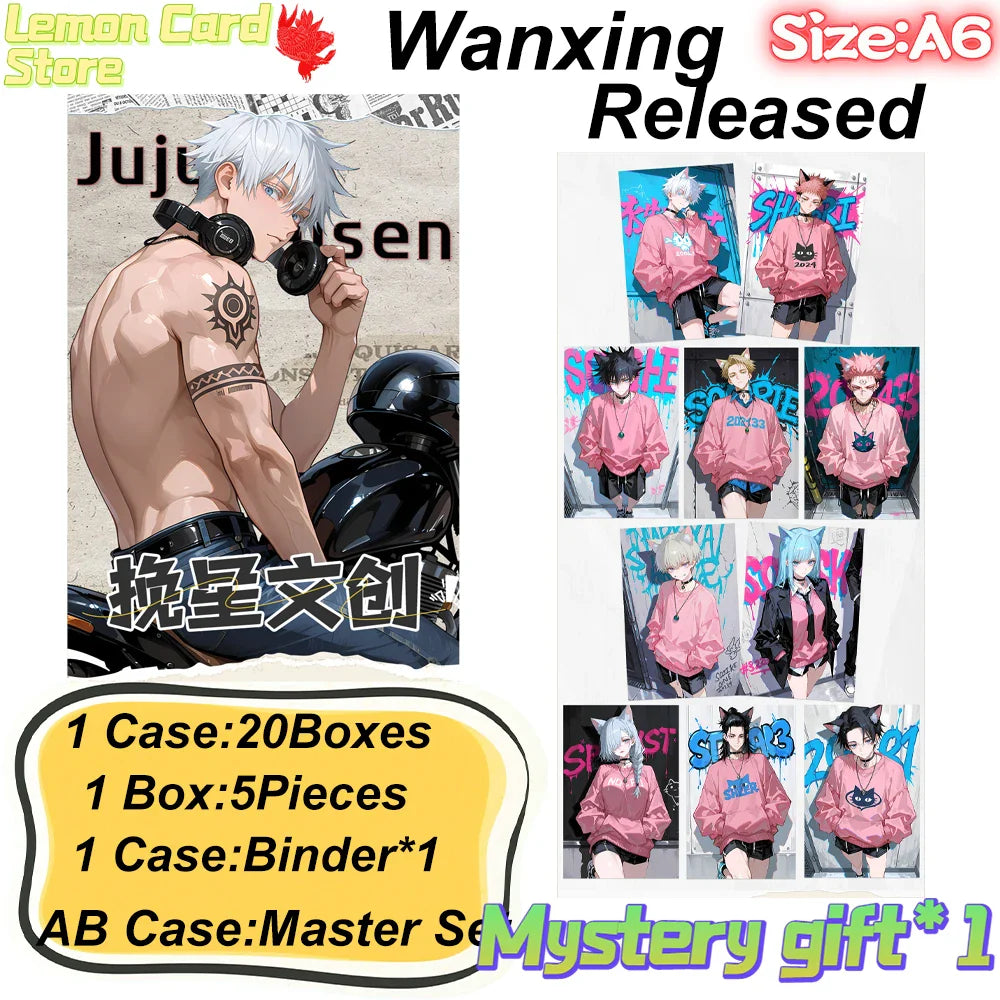Großhandel 2026 Wanxing Jujutsu Kaisen A6 Acryl Farbige Papier Sammelkarten Limitiertes Sammlerset