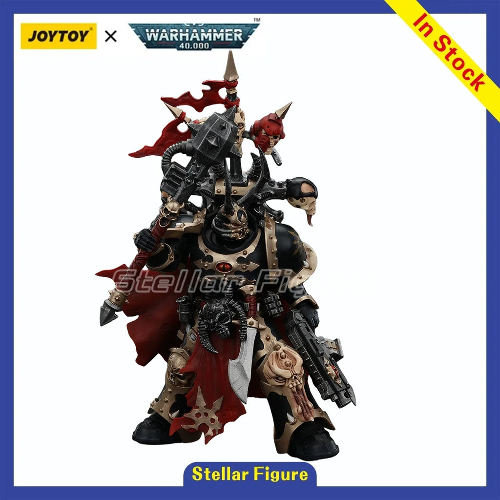 【SF】JOYTOY 1/18 Action Figure Chaos Space Marines Black Legion Chosen Champion with Bolter and Power Maul Mode Toys Ornaments