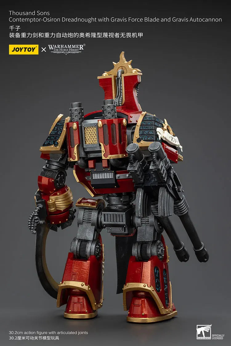 JOYTOY Warhammer "The Horus Heresy" Thousand Sons Contemptor-Osiron Dreadnought With Gravis Force Blade And Gravis Autocannon