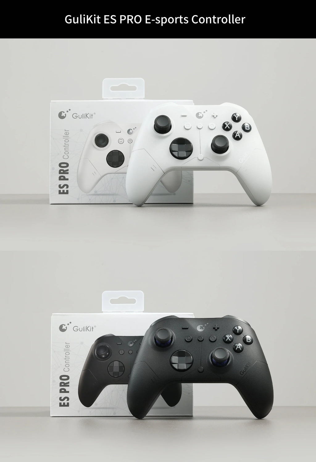 GuliKit ES Pro E-sports Controller for Nintendo Switch 1/2 Wireless Gamepad with TMR Joystick for PC Windows Android iOS macOS