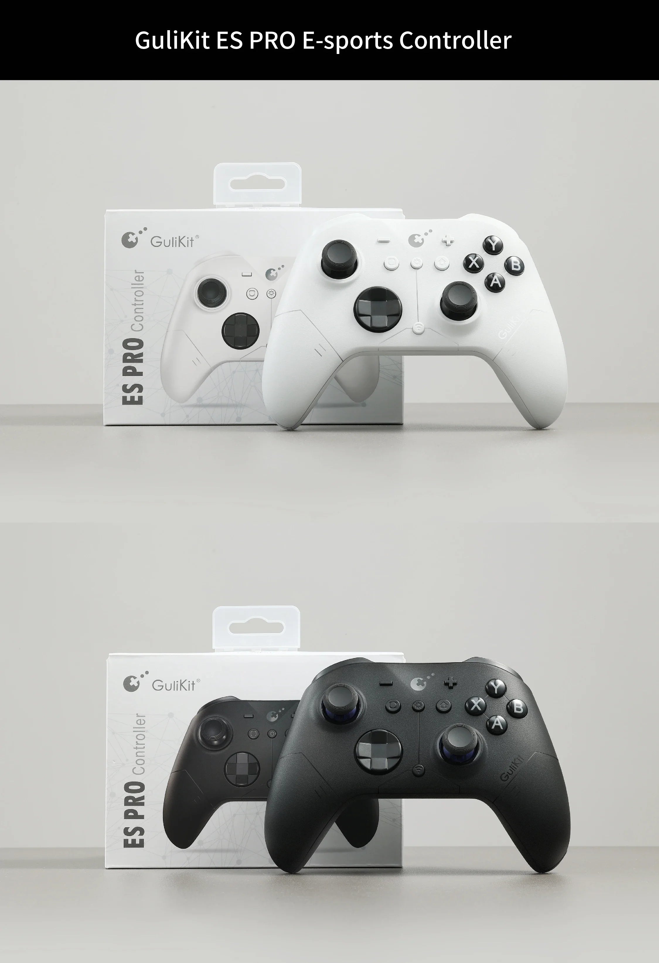 GuliKit ES Pro E-sports Controller for Nintendo Switch 1/2 Wireless Gamepad with TMR Joystick for PC Windows Android iOS macOS