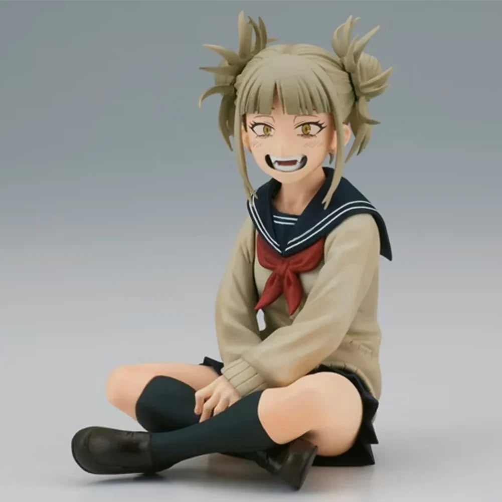 MHA figure Uraraka Ochako figure Toga Himiko sitting figure MHA figurines Doll PVC Model Toys boys girls Collection Statue Gifts