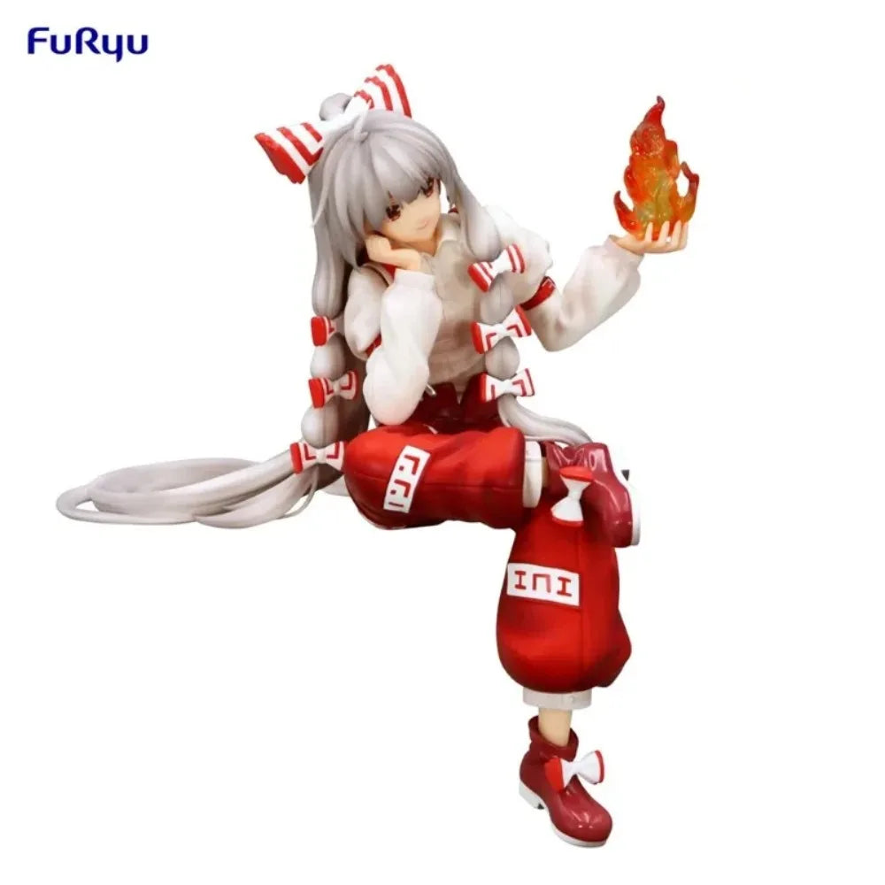 In Stock FuRyu Original Genuine Anime Touhou Project Huziwara No Mokou Noodle Stopper Figure 15cm Collections Model Toys Gift