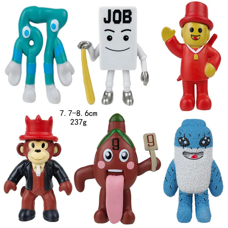 6/8pcs Set  Steal A Brainrot Figures Toys PVC Action Figure Christmats Gifts Toy Italian Brainrot Sahur Model Room Decor Gifts