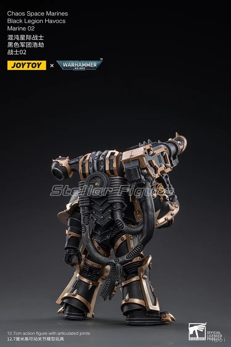 【SF】JOYTOY 1/18 Action Figure Chaos Space Marines Black Legion Havocs Marine 02 Model Toys Gifts Collection Ornaments