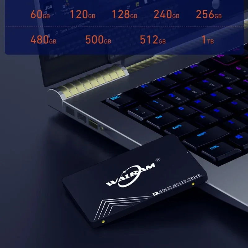 WALRAM SATA3 SSD 512GB Laptop 2.5 HDD 1TB 2TB Solid State Drive 500GB 120GB 128GB 240GB 256GB 480GB HD Desktop PC Hard Disk 1 TB