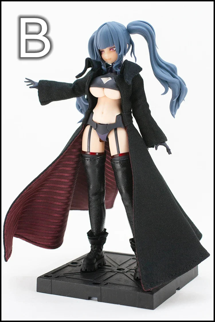 SH 1/12 Machine Girl Goddess Device FS20 Double Ponytail Wavy Hairstyle Modification Resin GK Accessory Model