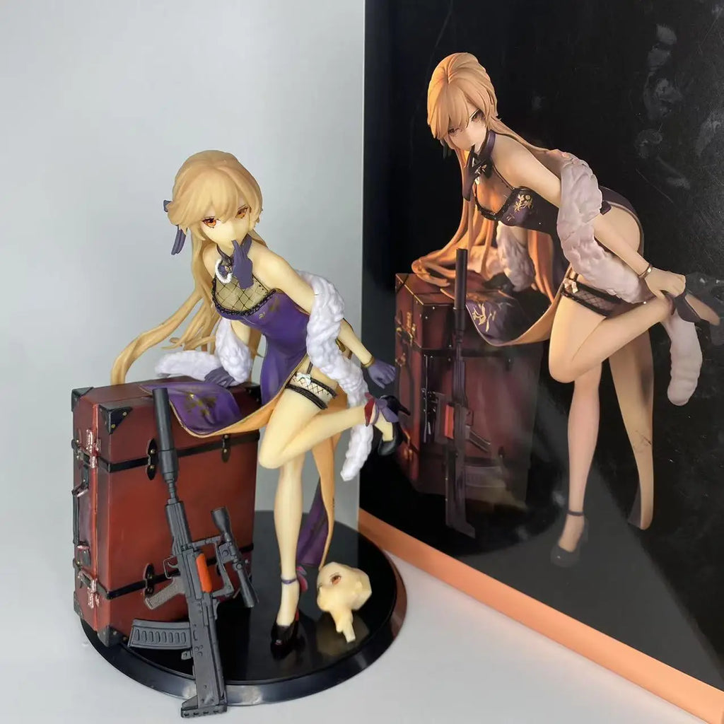 Girls' Frontline Purple Rain Heart Double headed Carving anime Girls' Handmade Model Ornaments