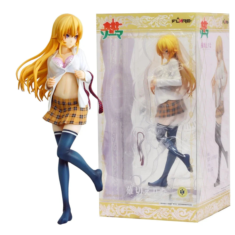 23CM Anime Food Wars! Shokugeki no Soma Nakiri Erina Sleeping Coat Ver Figure Removab Model Toy Gift Collection Action Figure
