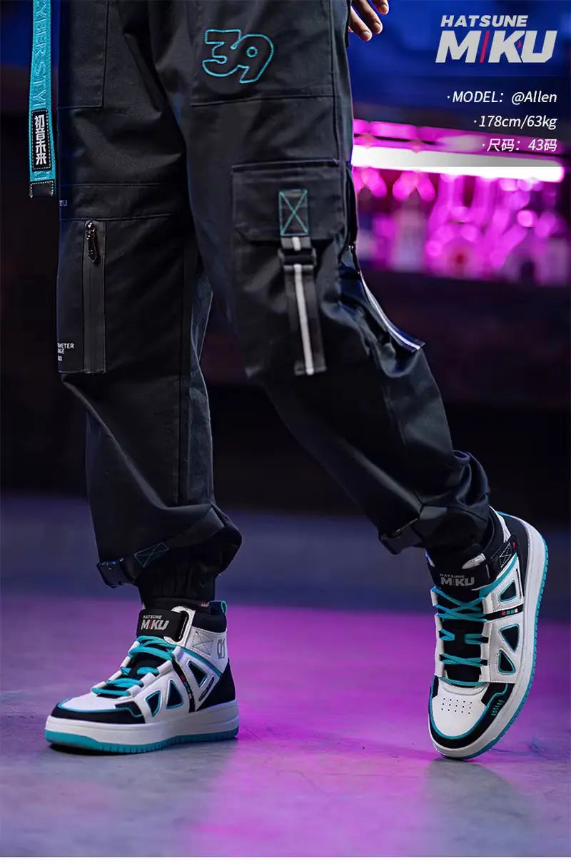 Hot Moeyu Hatsune Miku Shoes For Men Vocaloid Cosplay Male Sneakers Women Tennis Sport Athletic Anime Figure Shoe Casual Shoes