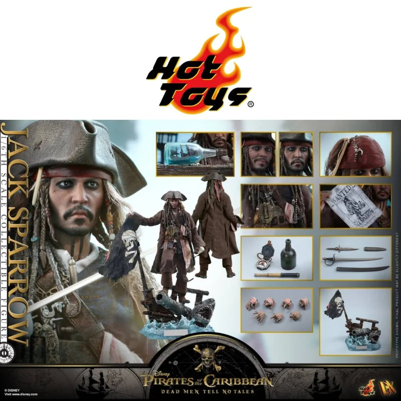 Auf Lager Hottoys Ht 1/6 Dx15 Fluch der Karibik: Salazars Rache Jack 12''Actionfiguren Sammlermodell Spielzeug Geschenke