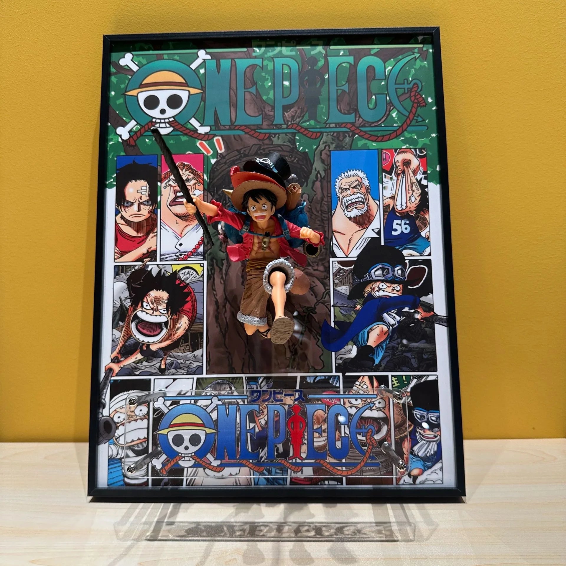 One Pieces Poster 3D Edward Newgate Anime Figure Art Poster Painting Wall Art Retro Posters Decorative Paintings For Home Gifts