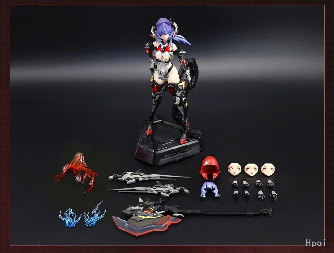 In Stock AniMester 1/9 21cm Thunderbolt Barbera Red Sexy Girl Doll Figure Anime Action Figures Toys Models Gift PVC Collectible