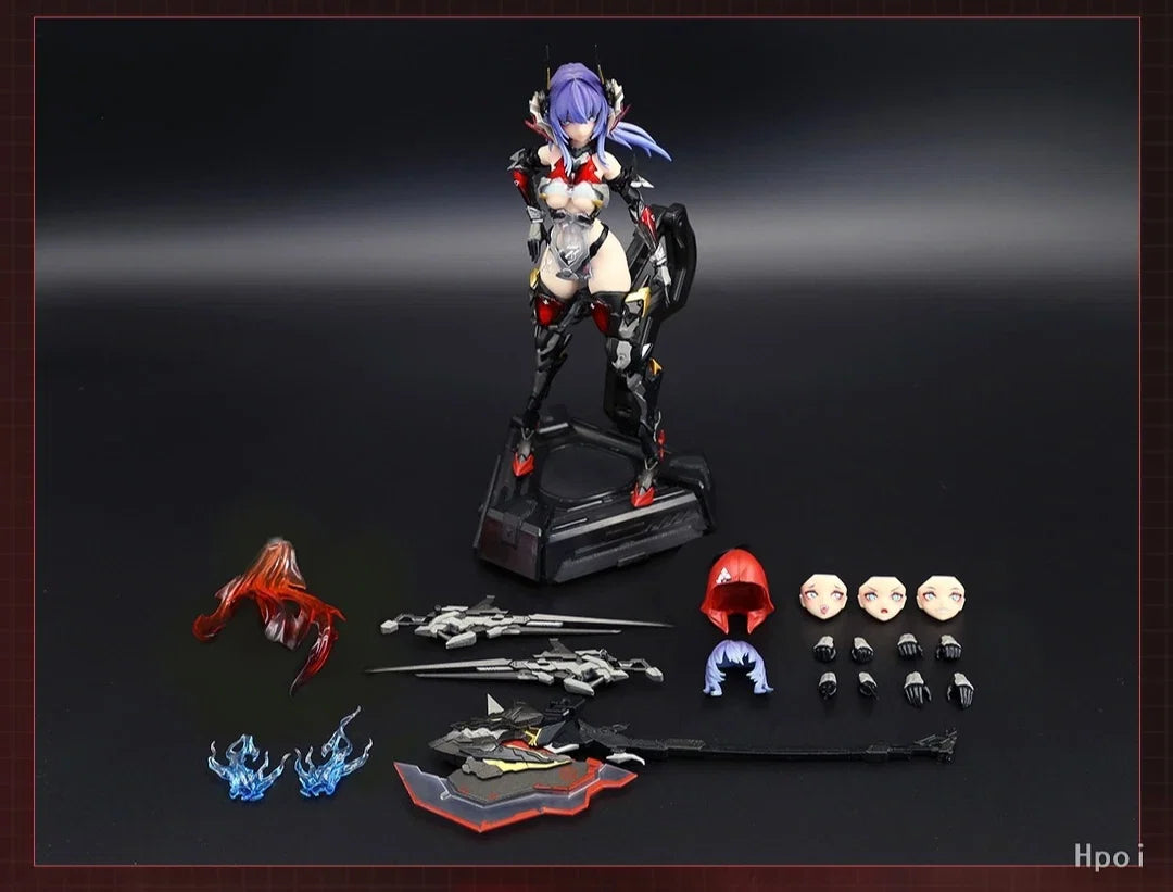 In Stock AniMester 1/9 21cm Thunderbolt Barbera Red Sexy Girl Doll Figure Anime Action Figures Toys Models Gift PVC Collectible