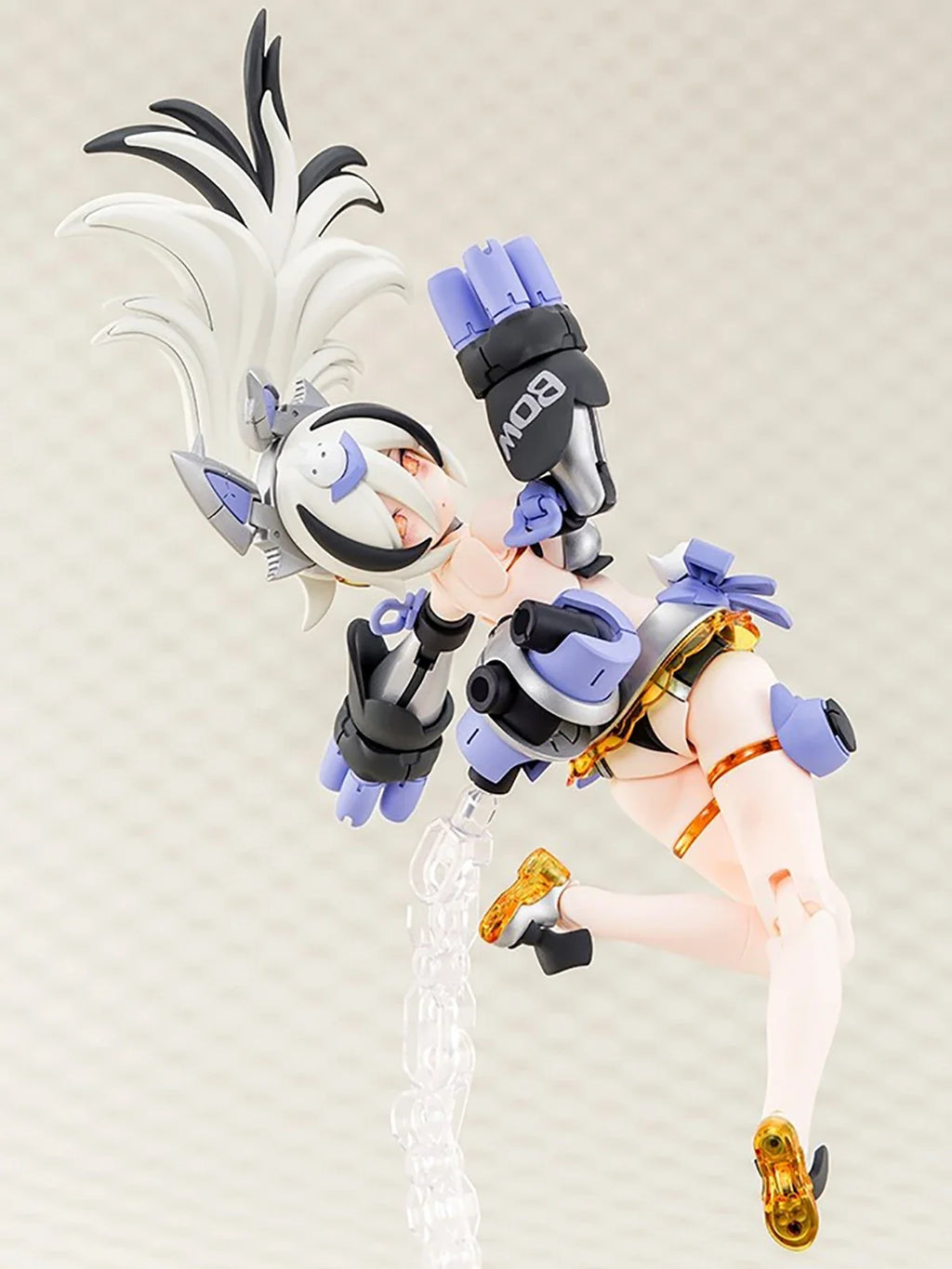 Original Genuine Kotobukiya Model Kits Megami Device PUNI☆MOFU Gin Lang 1/1 H=160mm Assembly Model Action Cute Toy Mecha Girl