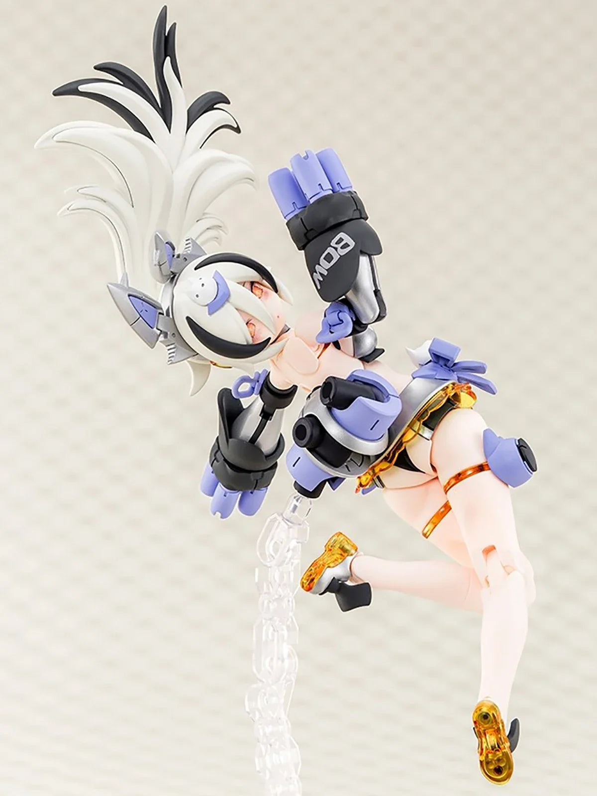 Original Genuine Kotobukiya Model Kits Megami Device PUNI☆MOFU Gin Lang 1/1 H=160mm Assembly Model Action Cute Toy Mecha Girl