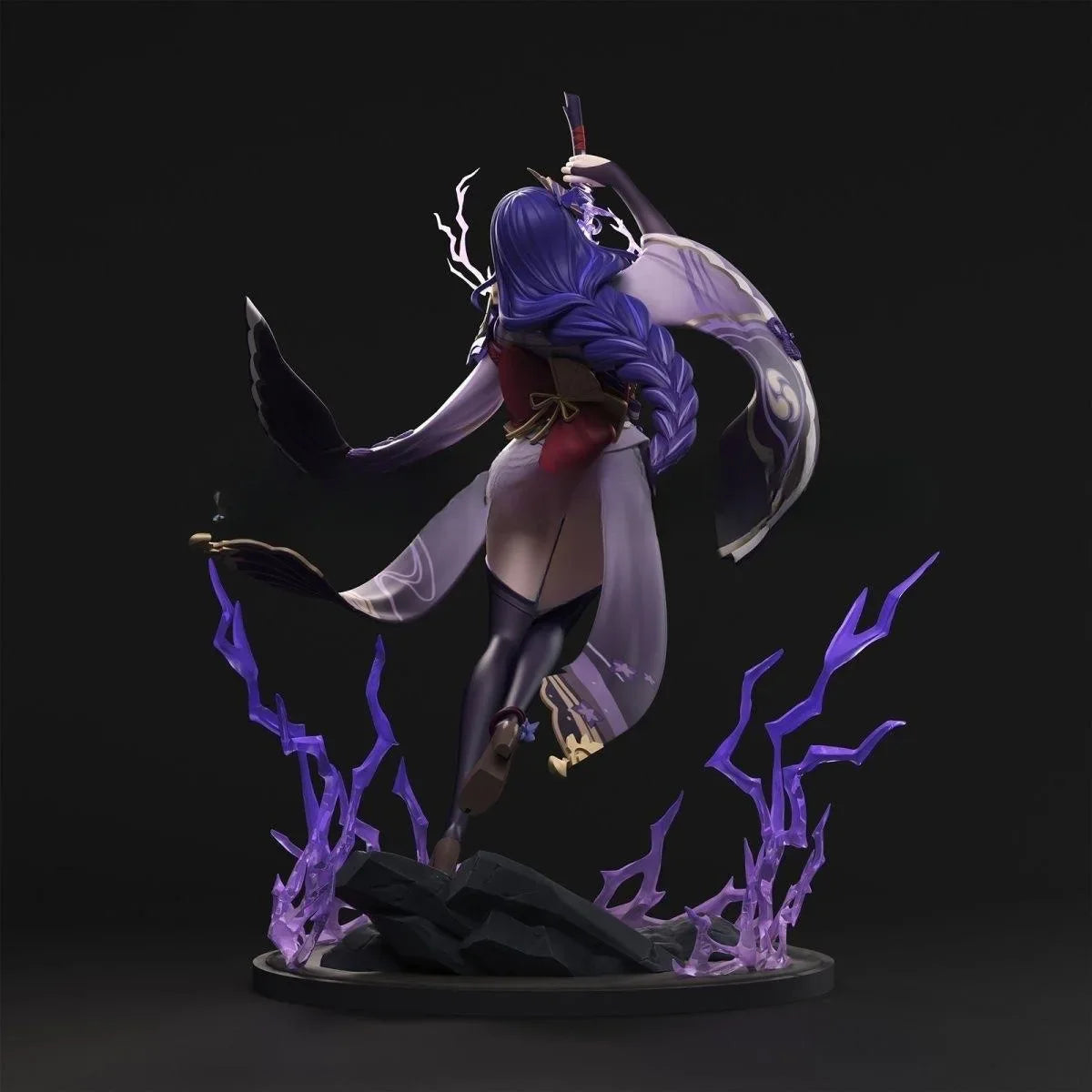 28cm Game Genshin Impact Beelzebul Figure Raiden Shogun Gk Pvc Action Figure Statue Model Doll Decoat Toys Kids Gift