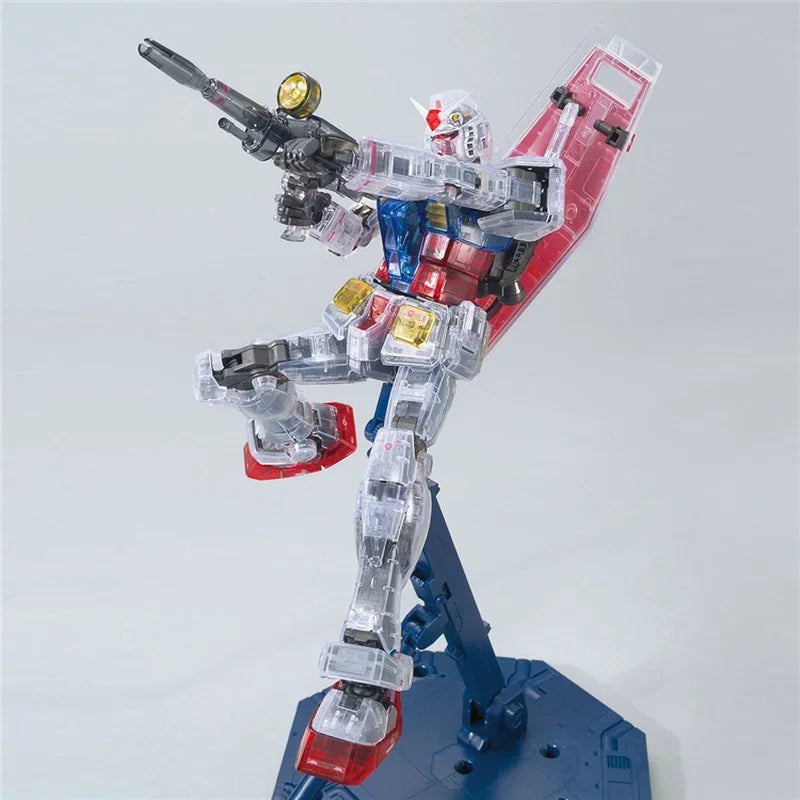 Bandai Gundam Assembled Model Figure MG 1/100 RX-78-2 Gundam 3.0 Ver Clear Color Base Limited Genuine Model Collection Ornaments