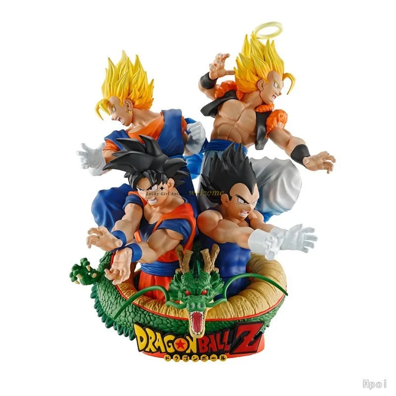 In Stock Original MegaHouse DRAGON BALL PETITRAMA DX RE BIRTH 02 Son Gokuu SHENRON VEGITO 13CM  Anime Figure Toys Gift Dolls