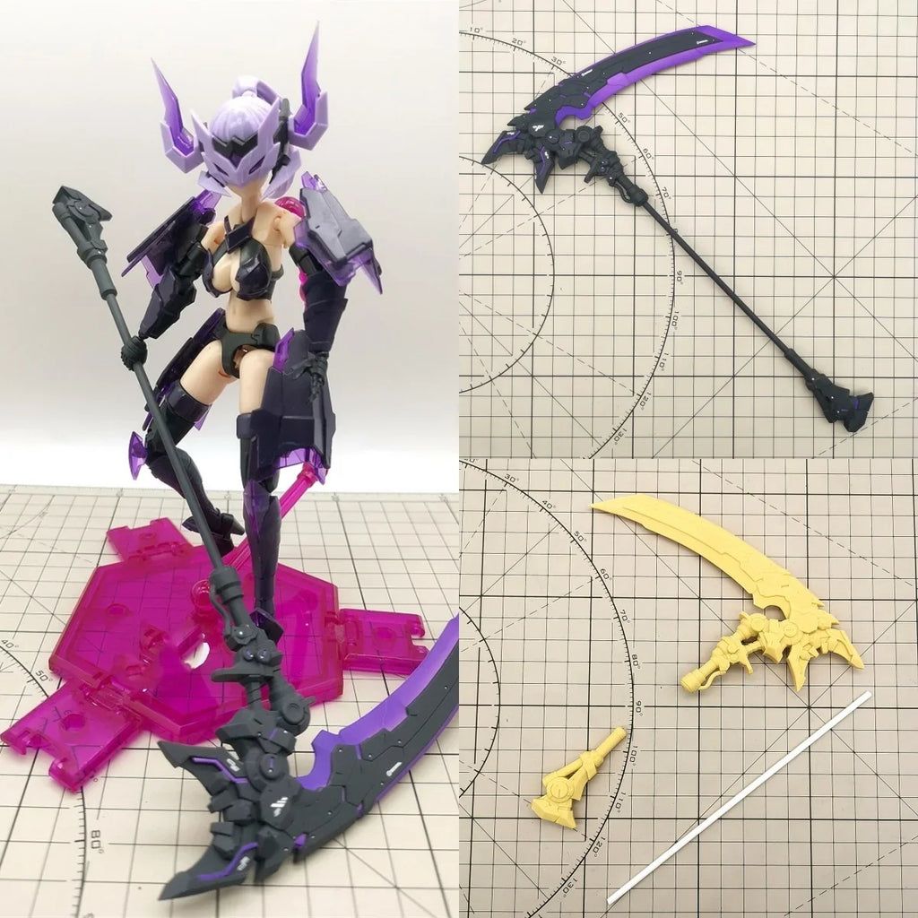 【No Figure】1/12 Scale Female Resin 3D Unpainted Conversion Parts Large Scythe Fit Kotobukiya Model For Collection For DIY