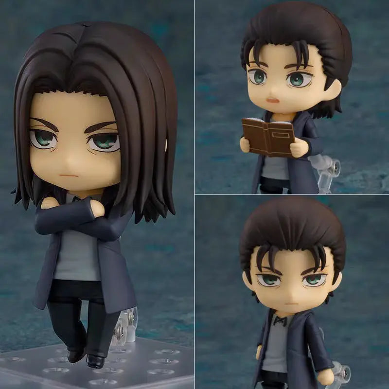 Attack on Titan 365 Mikasa Ackerman Captain Levi Q version clay boxed figure ornament animation doll toy movable figure
