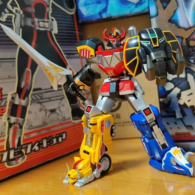 In Stock Bandai DX Mighty Morphin Power Rangers Anime Daizyuzin Action Figures Kyoryu Sentai Zyuranger Model Toys Gift