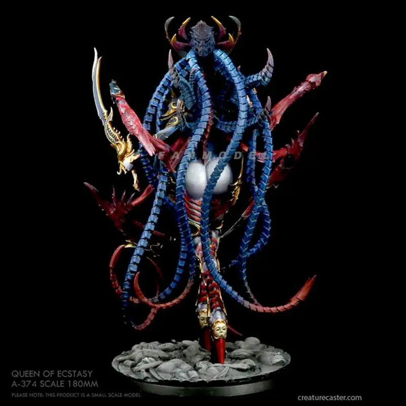 180mm Demon Mother Resin Soldier White Model Resin Figures Model Warrior 3D Printing Unassembled Unpainted Self-assembly Craft