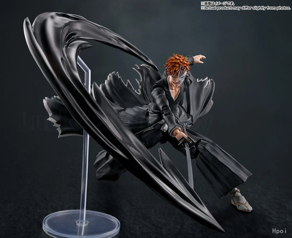 【In Stock】BANDAI SHF BLEACH Kurosaki Ichigo Crescent Moon Action Figure Model Toy