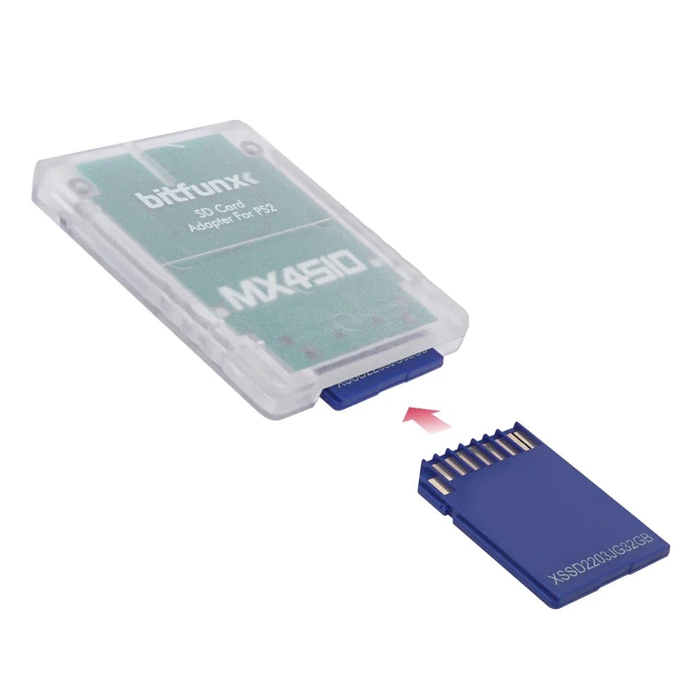 BitFunx MX4SIO SIO2SD TF/SD Card Adapter Program Game Card For PS2 Game Consoles Video Consoles
