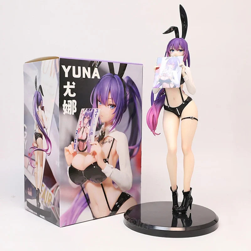 25cm BearPanda Yuna Bunny Girl illustration by Biya Anime Figure KonoSuba Darkness/Yuna-chan Action Figure Sexy Model Doll Toys