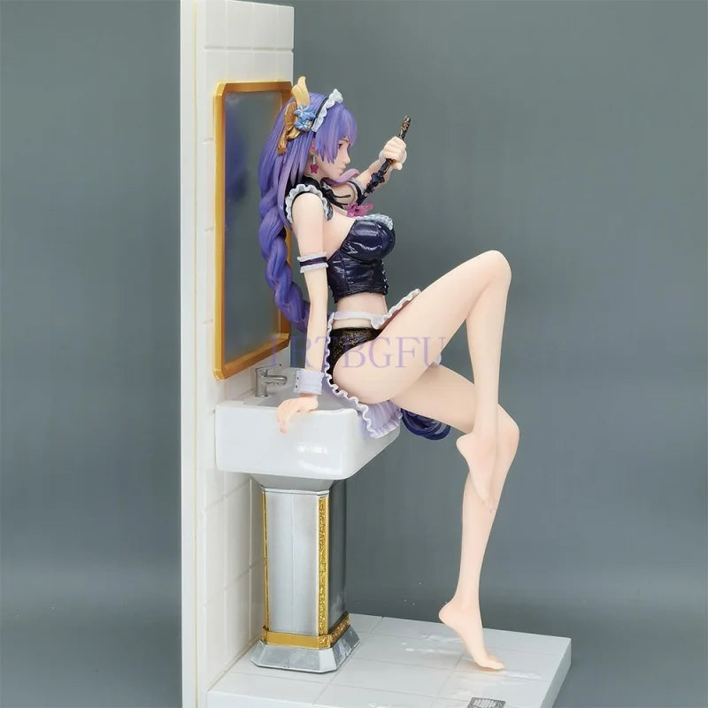 New  Gk Maid Bathroom Beelzebul Genshin Impact Girls Chinese Anime Girl Pvc Action Figure Toy Gk Game Collection Model Doll Gift
