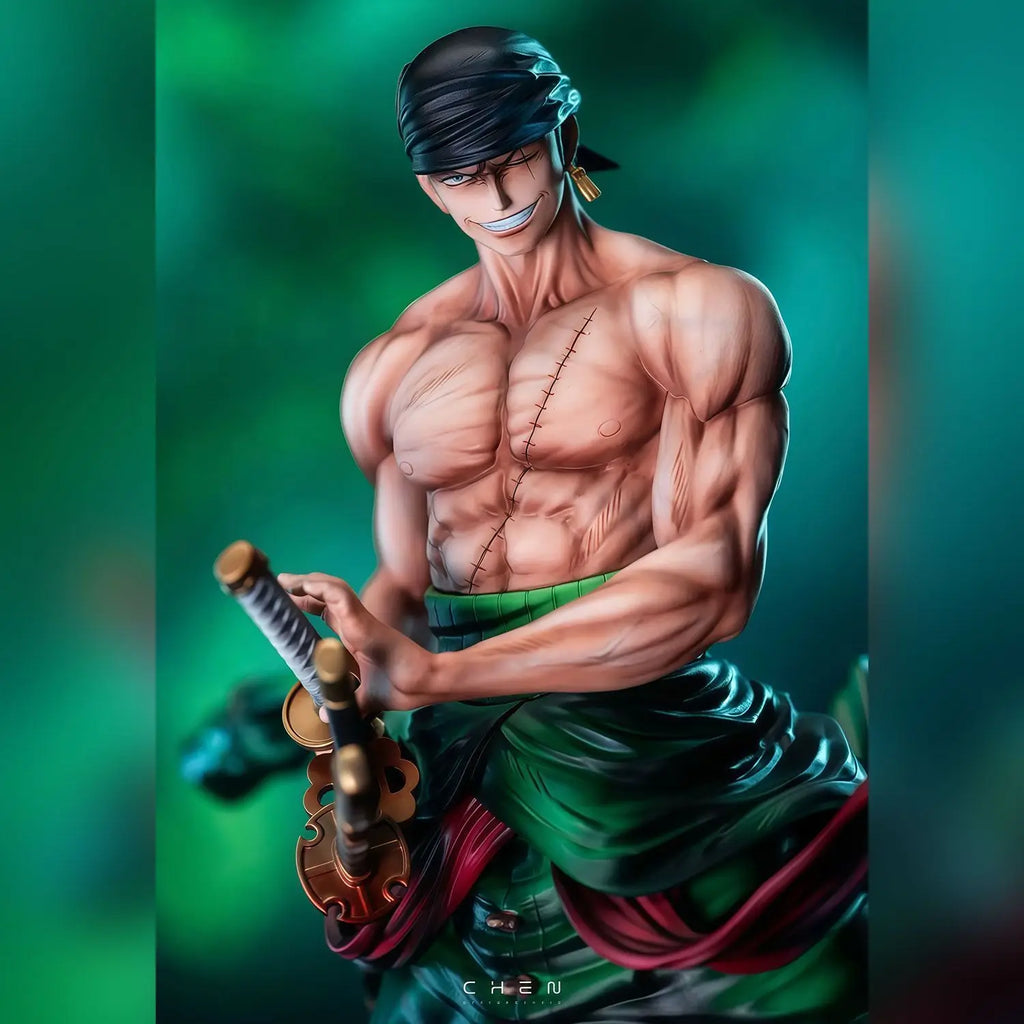 28cm One Piece Anime Figure Roronoa Zoro Figure Zoro Figurine Pvc Gk Statue Model Dolls Collection Desk Decoration Hobbies Toys