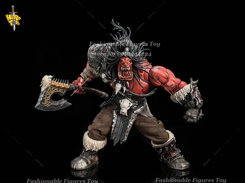 Hero Toys 1/10 Scale ‌Grommash Strong Orc Battlefield Tribal Leader Full Set 21Cm Action Figure Model Best Fans Collectible