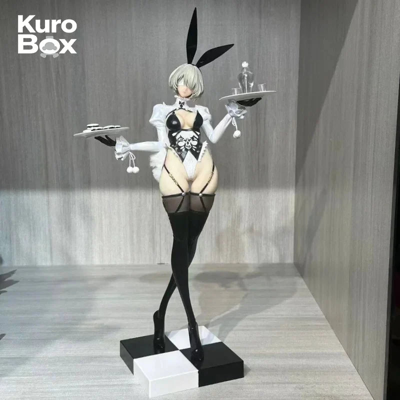 Baiyang Animation Nier Automata 2B Bunny Girl Figur PVC Sammlermodell Desktop Deko Für Erwachsene Anime Sammler Fans