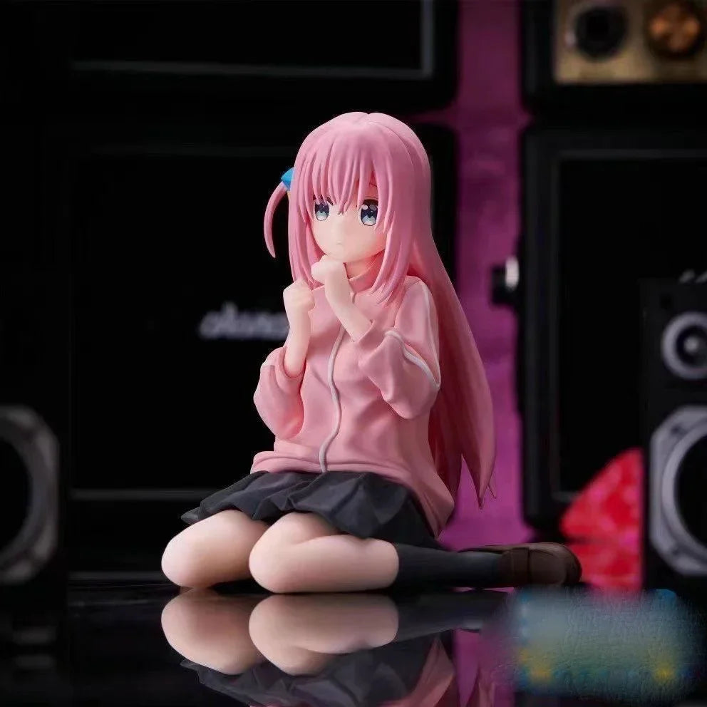 BOCCHI THE ROCK! Anime Gotoh Hitori Figures Sitting Guitar Gotoh Hitori Doll Action Figure Collect Model PVC Toys for Children