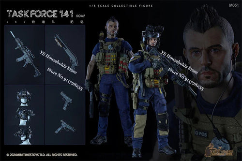 1/6 Task Force 141 Military Combat Cloth Action Figure Collection Bulletprood Vest Design Mini Times Toys M051 12" Soldier Model