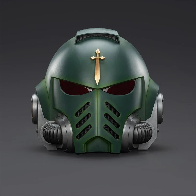Dark Angels MKX Helmet 1:1 Action Figure Wear JOYTOY Warhammer 40K Toys Model Dark Angels Collection Helmets Display Stand