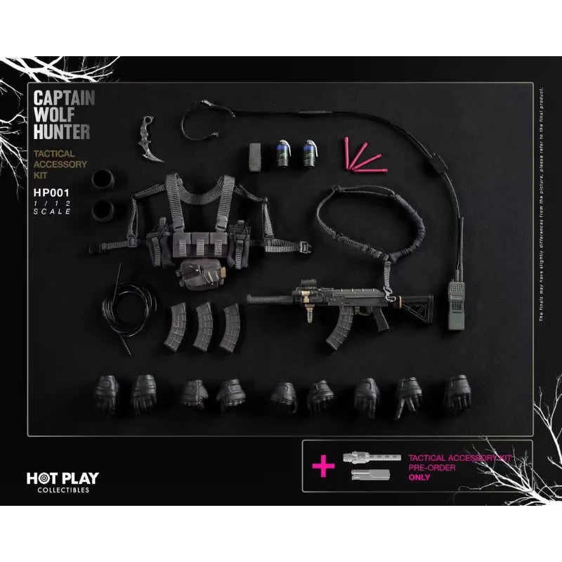 In Stock Action Figure 1/12 Captain Wolf Hunter Chris Anime Figurine Statue Collectible Joint Movable Model Gifts Toys