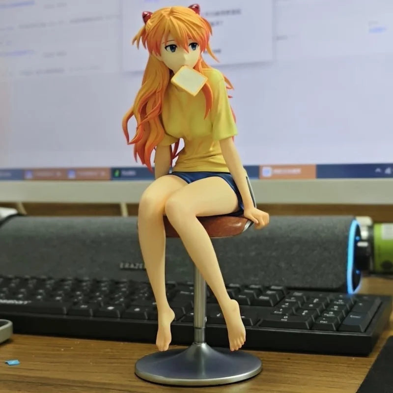 New Anime Neon Genesis Action Figure Model Asuka Langley Soryu Desktop Decor Gk Statue Dolls Figures Collect Toy Gift