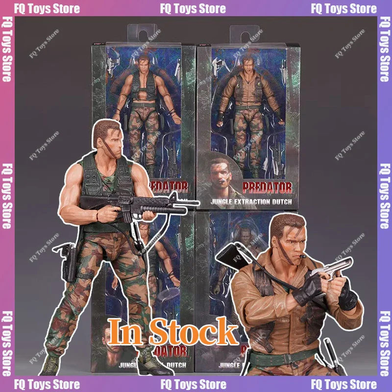 Auf Lager NECA KO Predator 30th Anniversary Jungle Encounter Dutch Extraction Dutch Patrol Dutch Disguise Dutch Actionfiguren